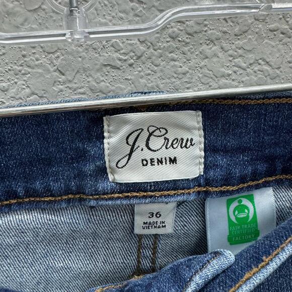 J Crew Jeans Women's Plus Size 36 Vintage Straight In Cape Blue Button Fly - Picture 3 of 4